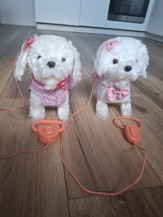 2 chodzące i szczekające pieski