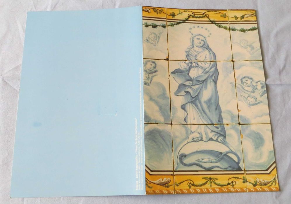 Postais Antigos Azulejos Arte Sacra - Medida  Postal : 21 X 13,5 cm