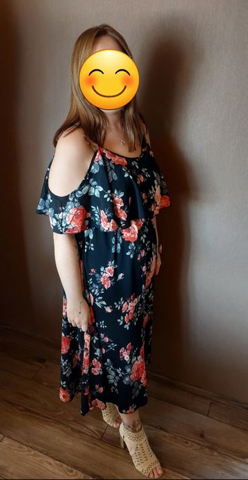 Długa sukienka  w kwiaty