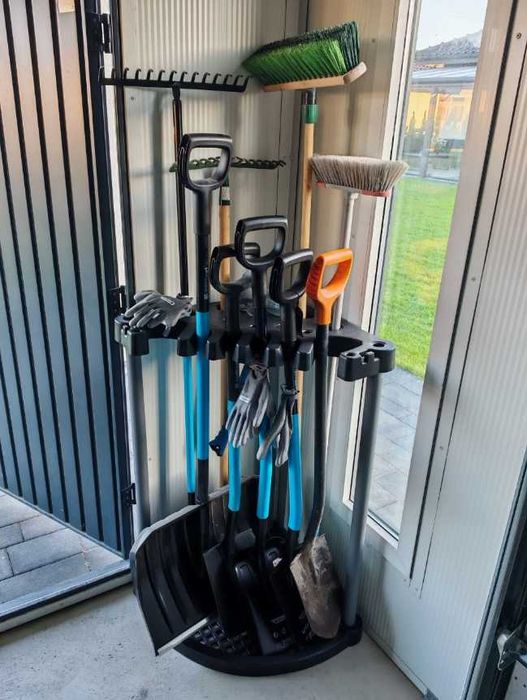 Mocny XXL Stojak Na Narzędzia Ogrodowe Narożny Organizer Garaż Ogród