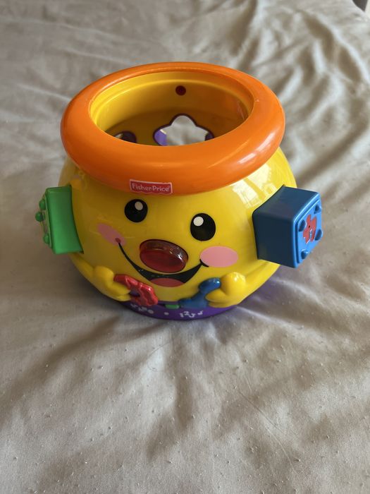 Zabawki, wiaderko, vtech książeczka