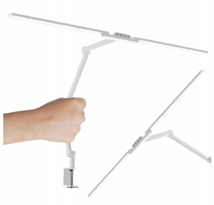 Stylowa lampa na biurko przykręcana przegubowa LED kolor czarny