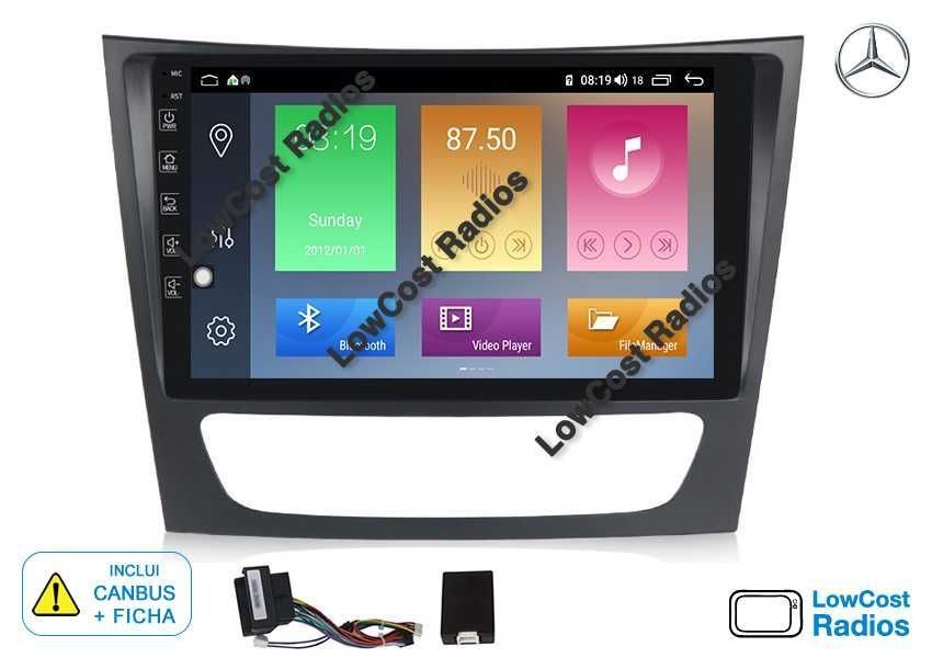 Auto Rádio GPS Mercedes Benz 9'' Classe E W209 W219 W211 - ANDROID 15