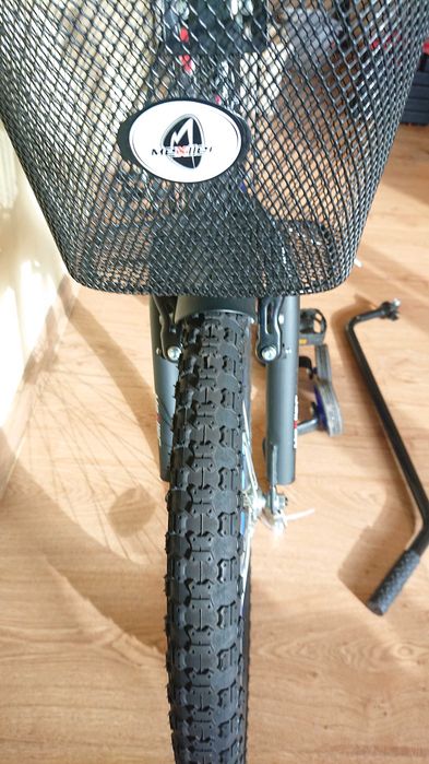 Rower dziecięcy Mexller BMX 16 z prowadnikiem czarno-niebieski mat