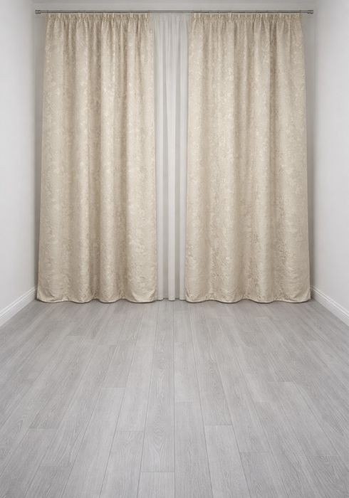 Декоративні  довгі штори   Ніжного відтінку по вигідній ціні