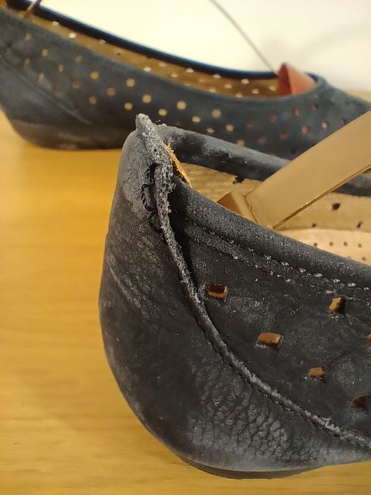 Buty damskie Gabor Ruffle baleriny półbuty wciągane wentylowane r. 38