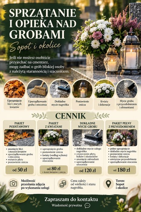 Sprzątanie i opieka nad grobami
