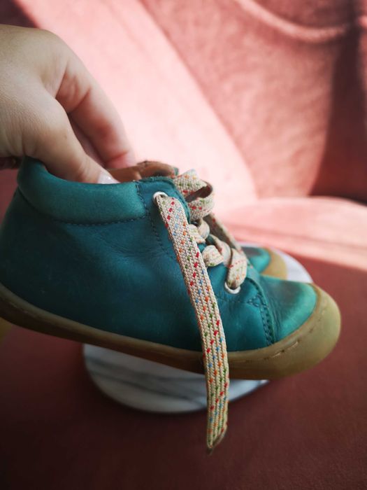 TELYOH zielone trzewiki skórzane Made in Portugal r. 26 (24-25)