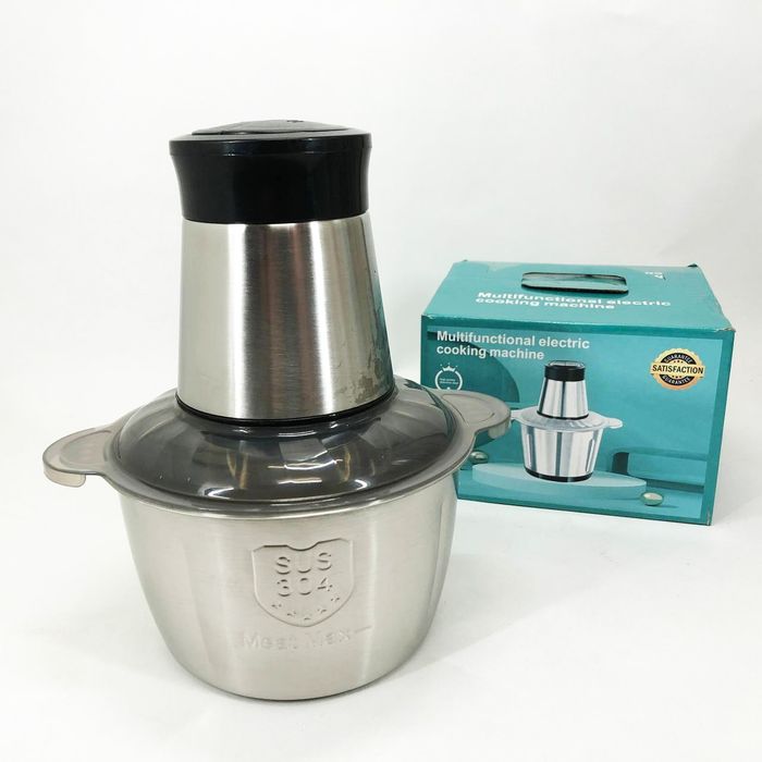 Блендер 1200 Вт кухонный комбаин с металической чашей на 2 литра