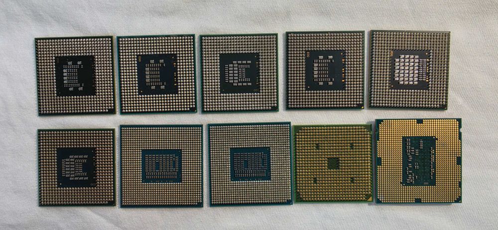 Processadores Vários Computadores Portáteis