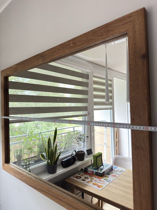 Porzadne drewniane lustro Alasta 100x70cm