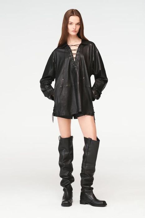 Шкіряна сорочка Zara Лімітована колекція Стівен Майзел, Нью-Йорк