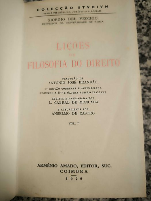 Lições de filosofia do direito - Giorgio del Vecchio
