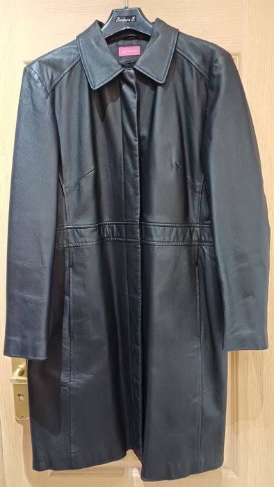 Damski płaszcz skórzany