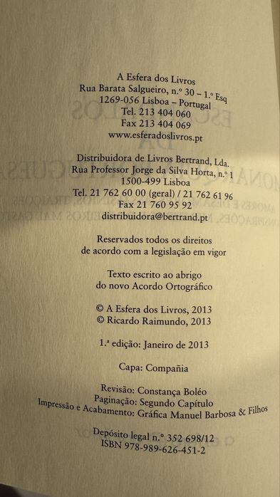 Livro - Escândalos da Monarquia Portuguesa