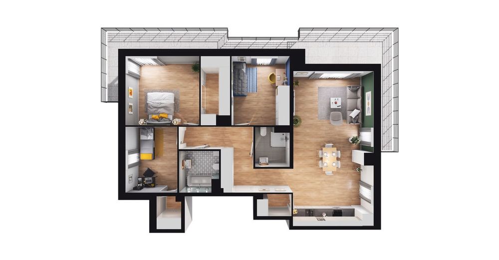 4-pokojowe mieszkanie 102m2 + taras Bez Prowizji