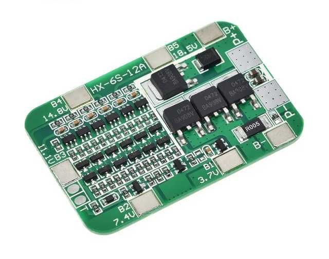 BMS 6S 24V 14A Proteção Bateria 18650