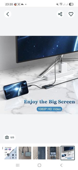 Adapter iPhone Lightning do HDTV HDM 2sTI Adapter