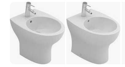 Sanitas bidé laboratórios e urinol. Imagens ilustrativas