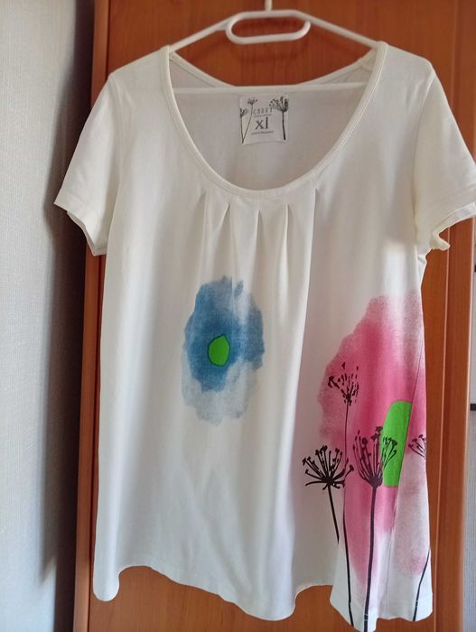 Carry damska, dziewczęca biała bluzka t-shirt roz XL