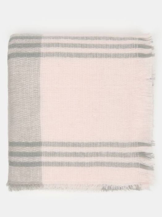 Nowy szal, ponczo, w kratę pastelowy róż sinsay