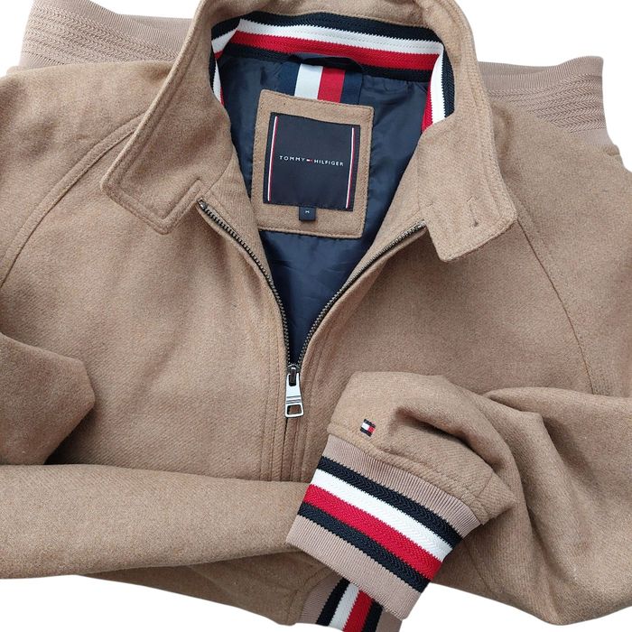 Tommy Hilfiger nowa kurtka męska bomber wełna Manteco Italy r. M