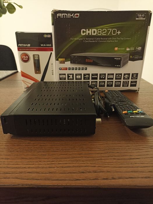 Box Amiko CHD8270+ 100% funcional com Pen Wi-fi gratuita64284293128194124