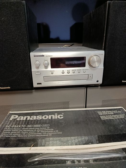 Miniwieża Panasonic SC-PMX70 – Bluetooth, CD, USB, 2 kolumny, karton