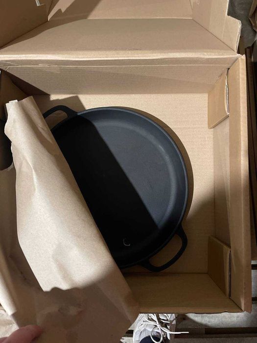 Казан 8л, Ø34см,вага 9,79кг, чавунний узбецький WOK, кришка-сковорода