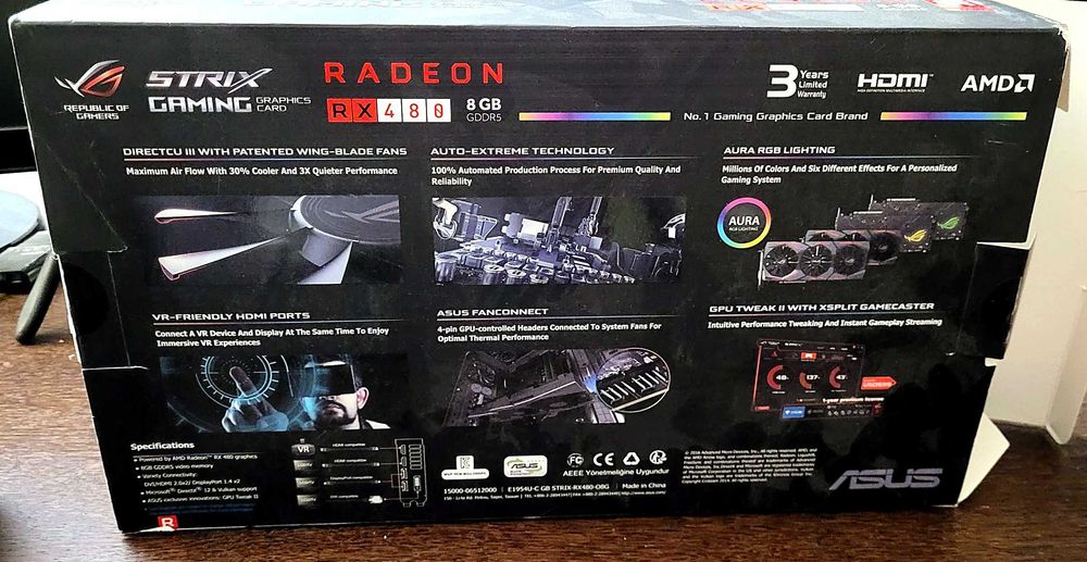 ASUS ROG Strix RX 480 8GB OC – com caixa