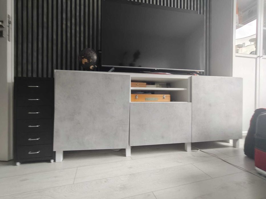 Szafka RTV beton IKEA BESTA Kallviken