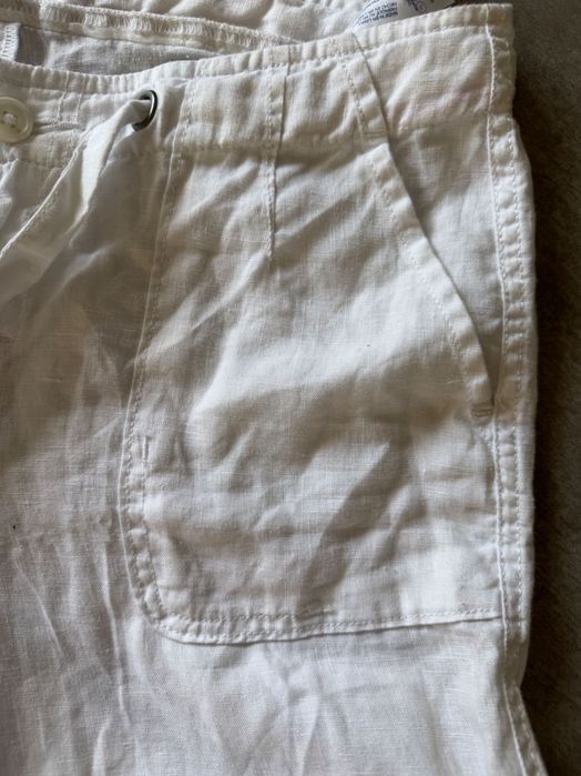 Lniane spodnie Tommy Hilfiger nowe,  białe 36