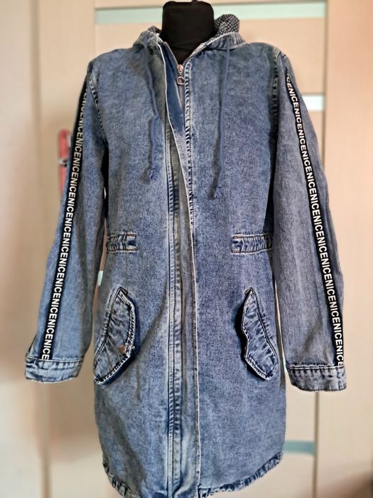 Kurtka parka jeansowa rozmiar M /L