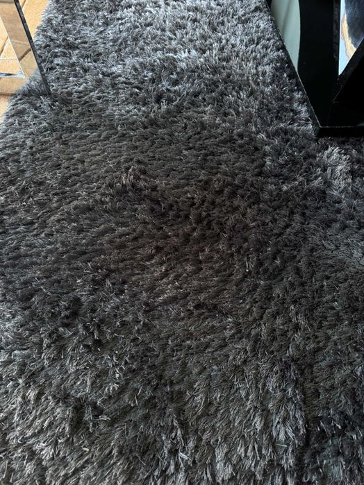 Mesa de Jantar Vidro + 6 Cadeiras + Tapete Moderno