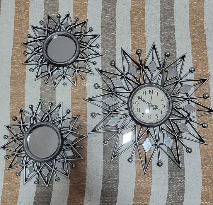 Wall Mirror and Clock64551898836610120