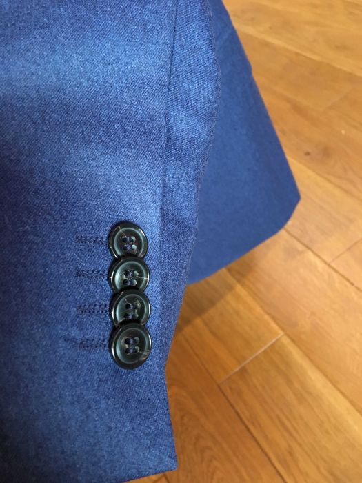 Garnitur Oscar Jacobson, r.46,granatowy,wełna Vitale Barberis 120,nowy