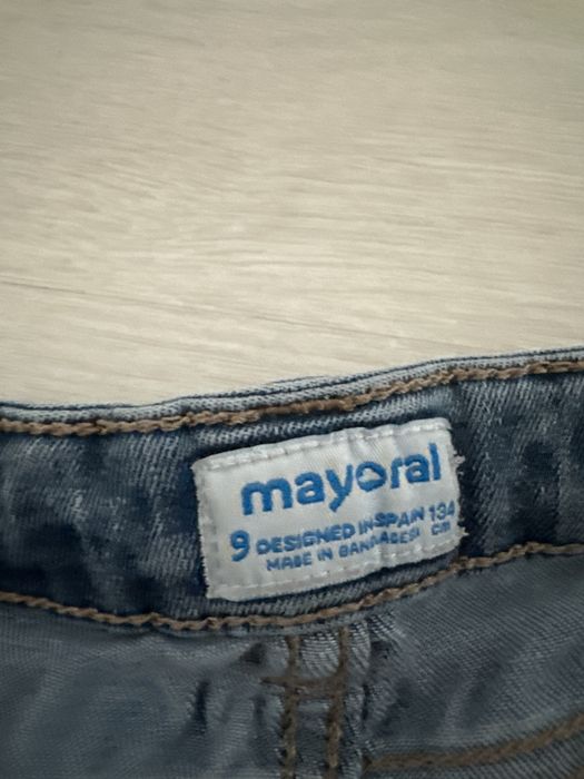 Spodenki 2x jeansowe krótkie Mayoral ,Zara 134