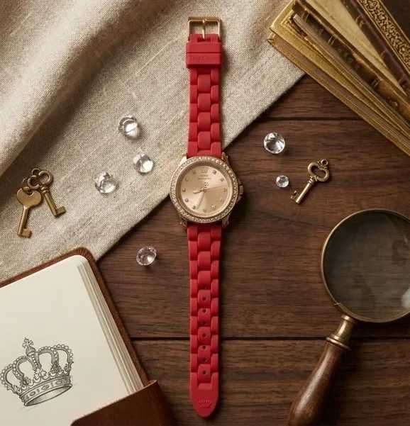 Relógio Juicy Couture Pedigree Dourado e Vermelho