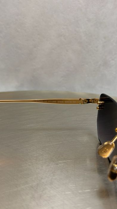 Сонцезахисні окуляри Tom Ford FT1355 Ethan золоті безоправні геометричні унісекс оригінал