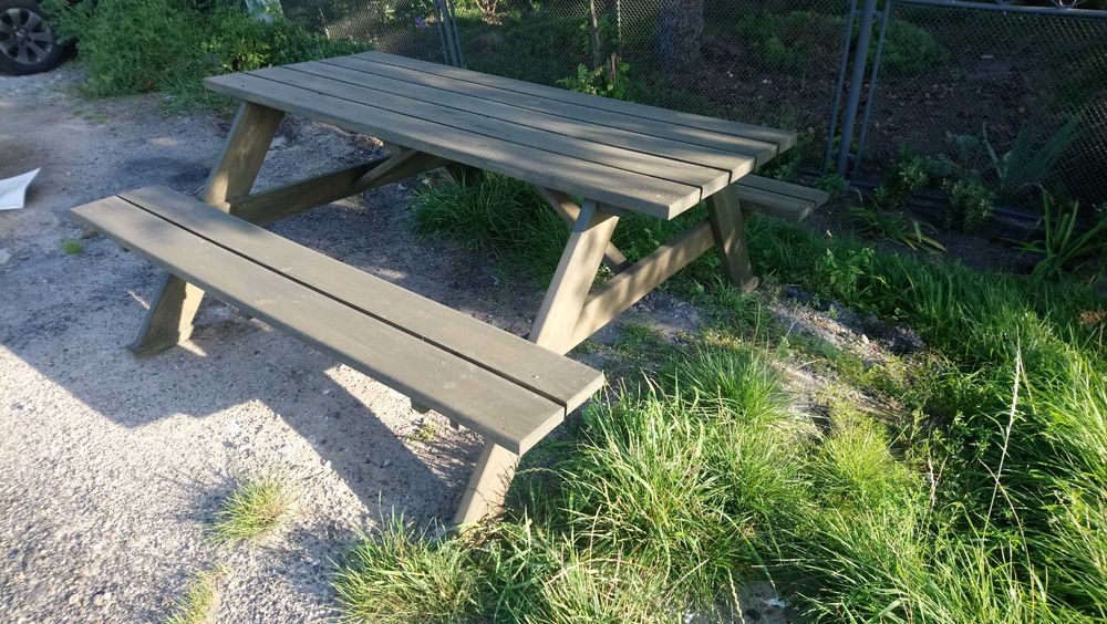 Ławka ogrodowo-piknikowa drewniana