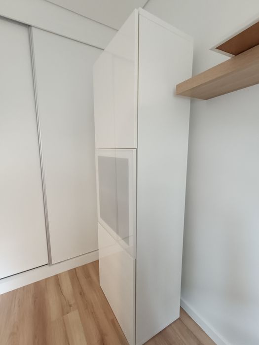 BESTA Combinação arrumação com portas de vidro