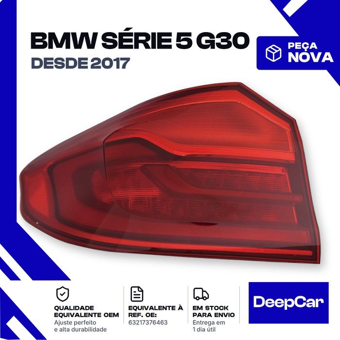 Farolim traseiro BMW Série 5 G30 63217376463 Esquerdo (2017 em diante) Peça Nova