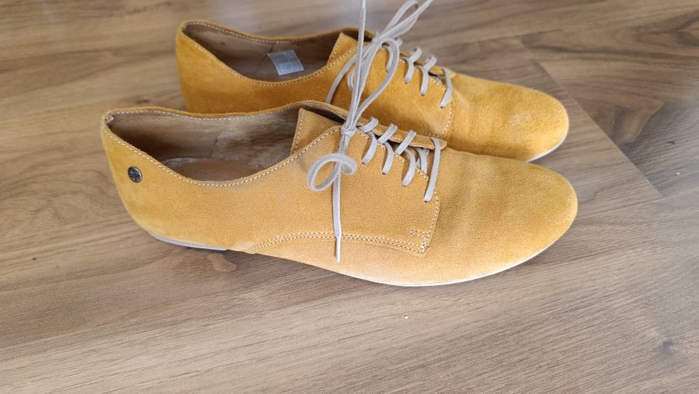 Buty Maciejka 38 skóra naturalna zamsz karmel