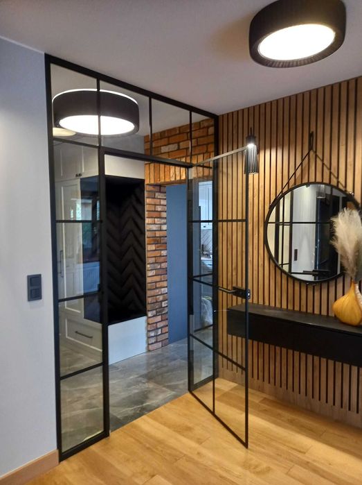 Drzwi szklane, zabudowy szklane metaloplastyka industrialne