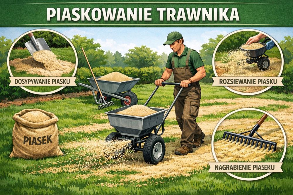 Piasek do piaskowania trawnika