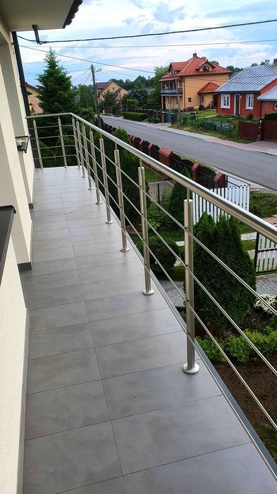 Balustrada nierdzewna balkonowa schodowa poręcze taras francuskie