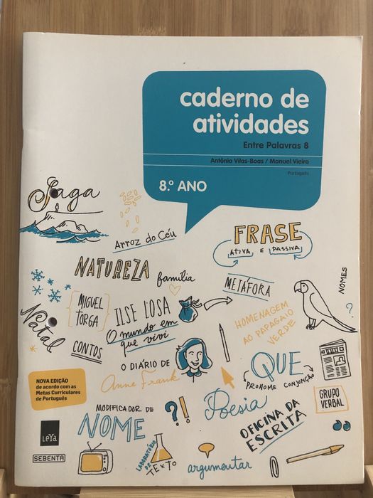Entre Palavras 8 Caderno atividades Português