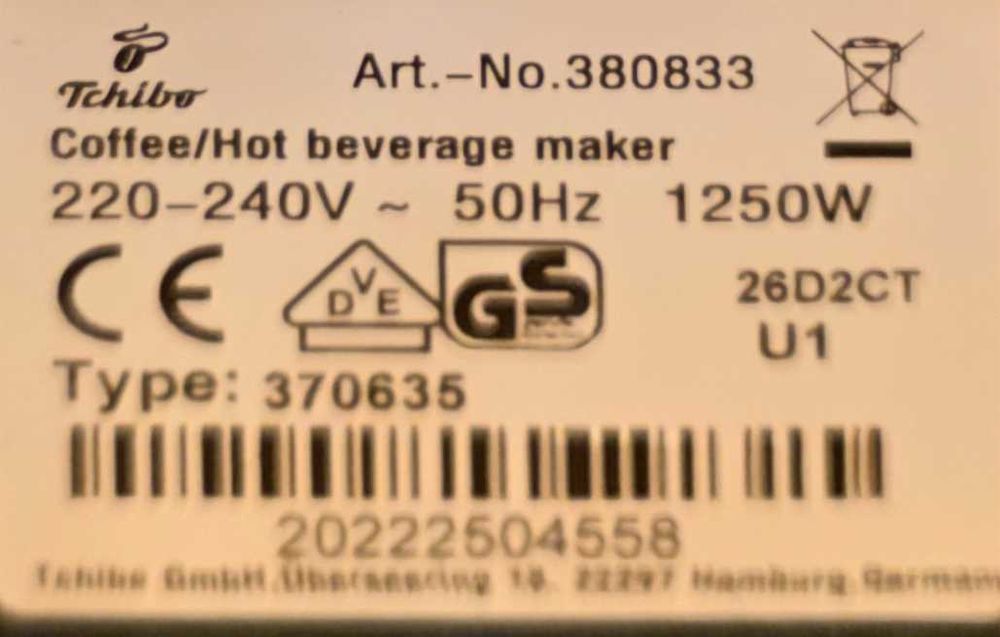 Ekspres do kawy Tchibo Cafissimo Easy + kapsułki + spieniacz mleka