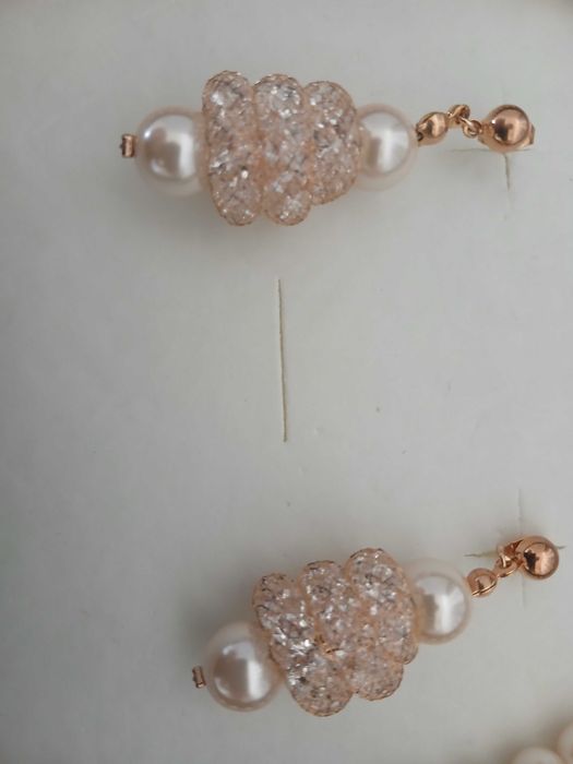 Conjunto colar e brincos com perolas - Marca Emporia