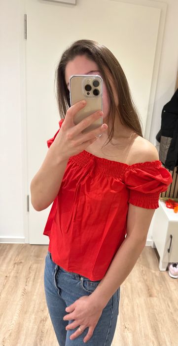 Топ білий та червоний від H&M